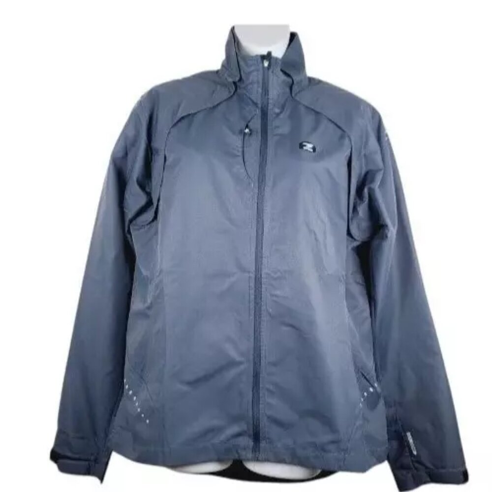 Sugoi Women's Navy Curve Long Sleeve Cycling Athletic Rain Jacket Size L